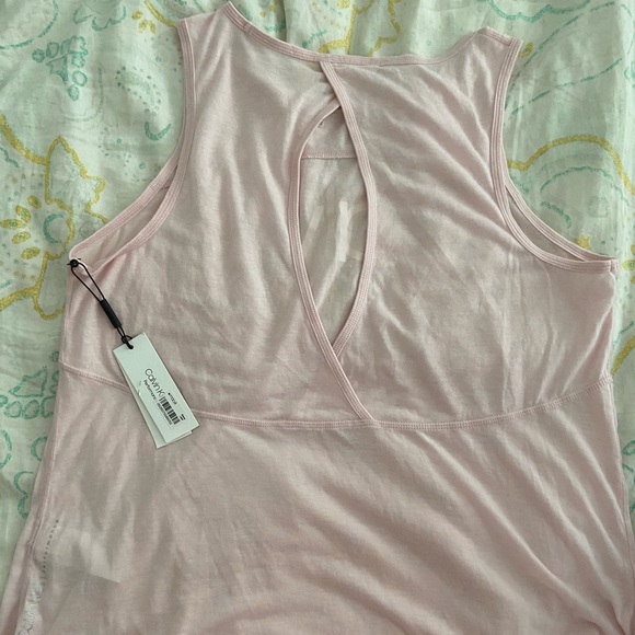NWT Calvin Klein Performance Pink Tank - Picture 4 of 5